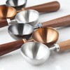 Easyworkz Retro Stainless Steel Coffee Scoop with Black Walnut Handle,10g