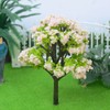 Woohome 50 PCS Miniature Trees Mixed Model Trees Pink Accessories