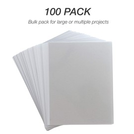 Samsill 100 Pack 8.5" x 11" Clear Write On Transparency Film, 5 mil, for Use with Dry Erase Markers only, Not for Use in Printer, Acetate Sheets