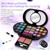 Color Nymph Travel Makeup Palette with Mulit-Colors Eyeshadows,Concealer, Body Glitter,Lip