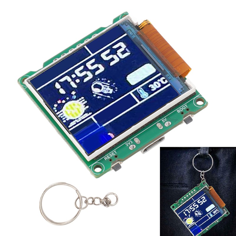 For ESP32 C3 Desktop Trinket Support WiFi Bluetooth 1.44inch LCD
