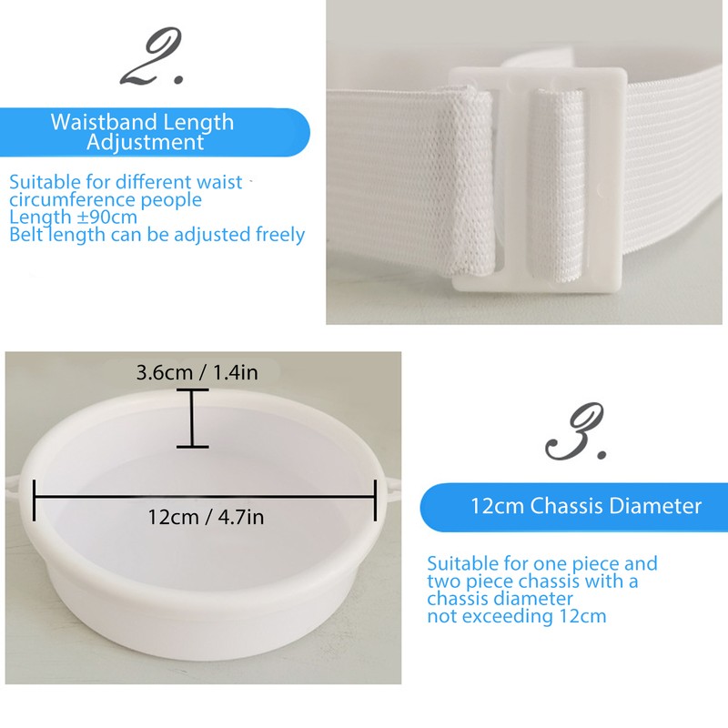 Stoma Ostomy Bath Cover Waterproof Silicone Belt Adjustable Sealed Stoma