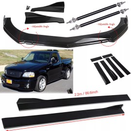 Unbranded For Ford-150 SVT Front Bumper Lip Spoiler Splitter Body Kit/Side Skirt Rear