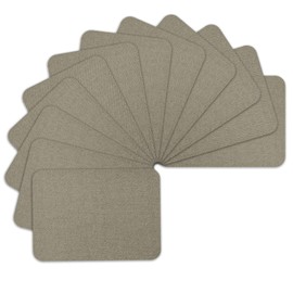 WILDREEDS Premium Quality Fabric Iron on Repair Patches 100% Cotton Iron on Patches for Clothing Inside & Outside Strongest Glue 3" by 4-1/4" (7.5 cm x 10.5 cm)-Khaki