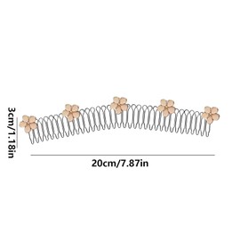 JJLFresheners U Pin Hair Clips, 3 Count - Pale Pink, Stretchable Invisible Flower Hair Clips- U Shape Hair Finishing Fixer Comb| Hair Styling Tools Hair Accessories