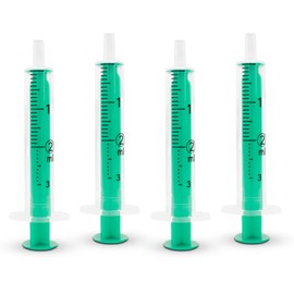 Inject Disposable Syringes 2ml Luer Slip Centric - Pack of 100 Sterile Syringes for Medical, Laboratory and Industrial Use