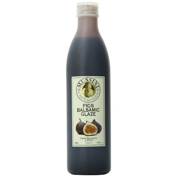 Mussini Crema, Balsamic Glaze with Figs, 16.9-Ounce Bottles (Pack of 2)