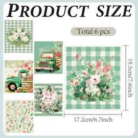 CREATCABIN 6Pcs Swedish Dishcloths for Kitchen Reusable Swedish Dish Towels Absorbent Cellulose Sponge Cleaning Cloths Washable Quick Drying Kitchen Dish Cloths Rags Green Rabbit Car 7.6 x 6.7 Inch