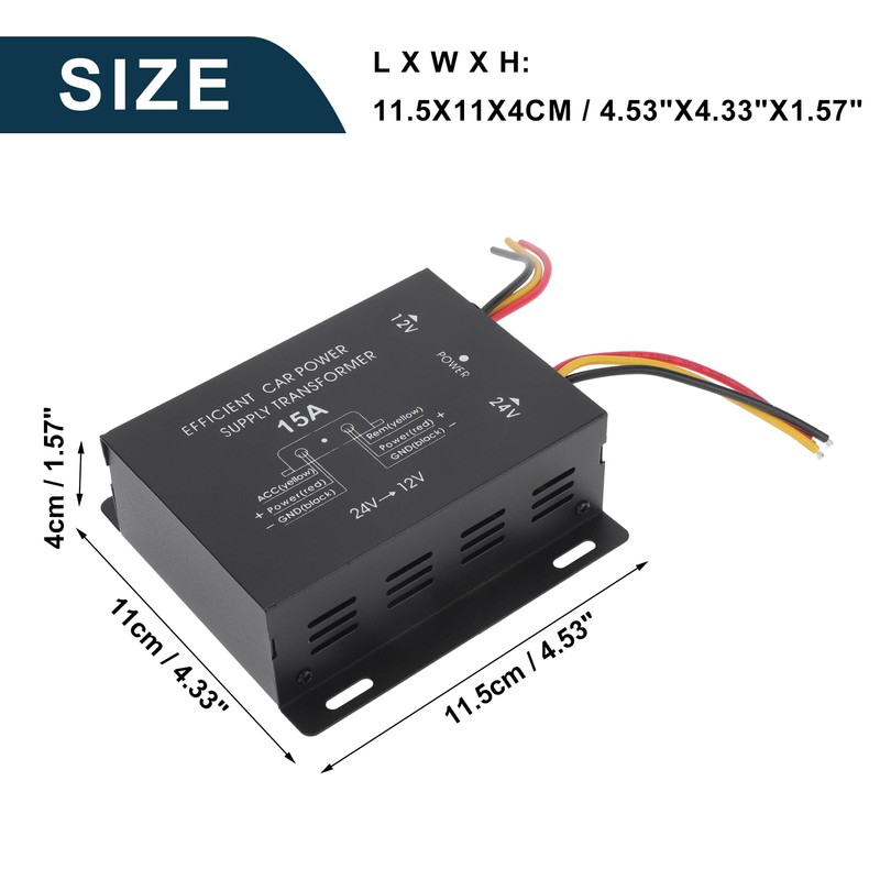TUCKBOLD Trucks 24V Step Down to 12V Car Power Supply