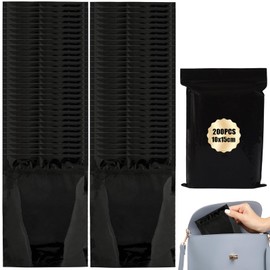 Pack of 200 Hygiene Bags for Sanitary Napkins, Sanitary Napkins Disposal Bags, Ziplock Bags, 10 cm x 15 cm, Thickened, Feminine Black Opaque Bags, Personal for Tampons, Everyday Use