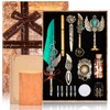 YICMY Quill Pen and Ink Set, Feather Pen Calligraphy Set,