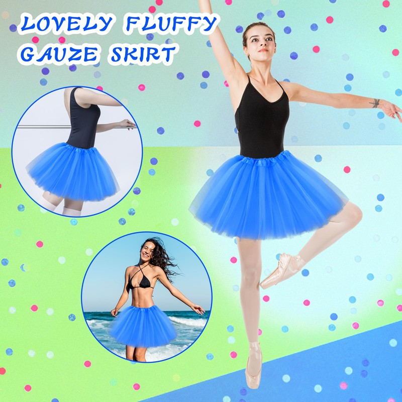 WLLHYF Tutu Skirt 3-Layer Tulle Sequins Star Ballet Dance Skirts