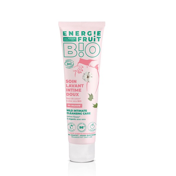 ENERGIE FRUIT Intimate Cleansing Care Organic Certified by Ecocert Cotton Flower & Aloe Vera Vegan 150 ml