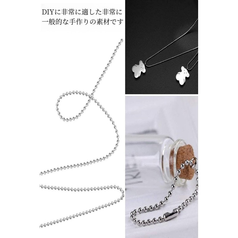 YFFSFDC Ball Chain for Keychains, Ball Diameter 0.18 inches (4.5