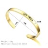 Q&D&S Let Them Cuff Bracelet, Inspirational Engraving Bracelets Stainless Steel
