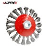 AUPREX 5 Pack 4 Inch Twist Knotted Wire Wheel Brush