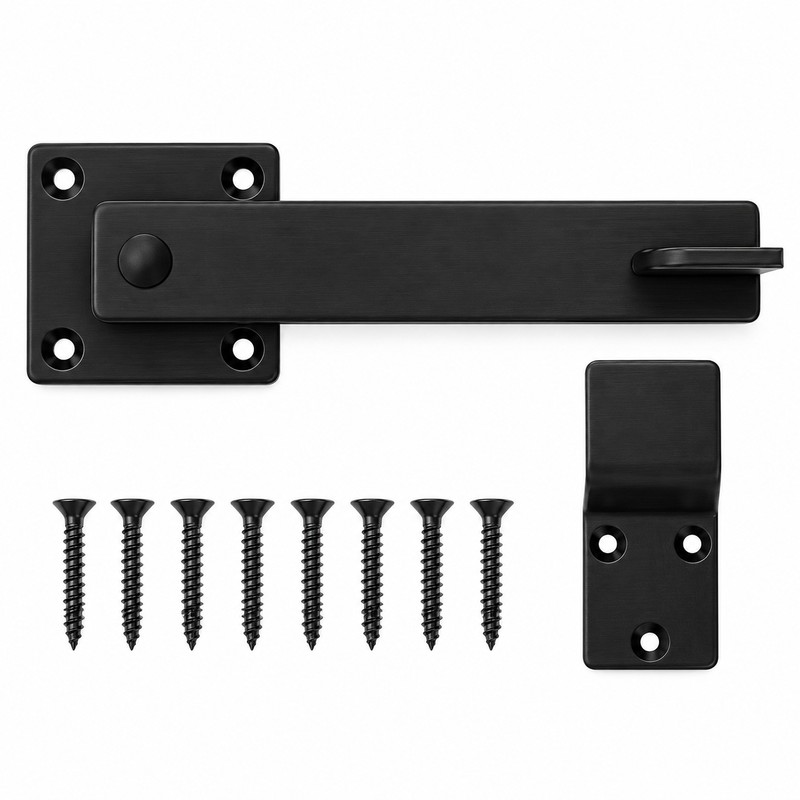 5 Inch Heavy Duty Barn Door Bolt Lock, Dark Brushed