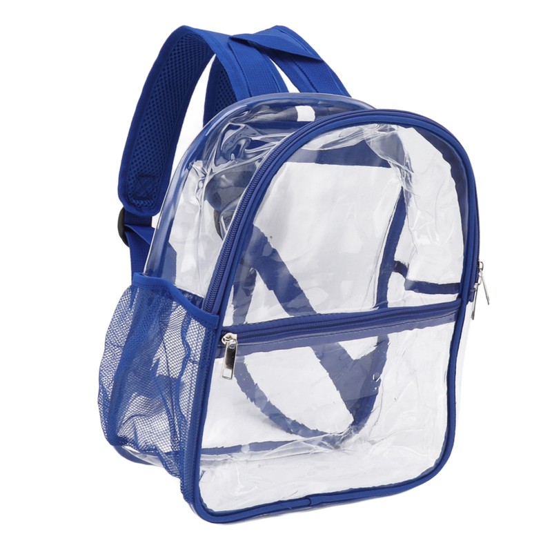 PVC Transparent Backpack Portable PVC Zipper Design High Capacity Clear