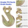 4 Pack 1/2" Clevis Grab Hooks, Grade 70 Forged Steel