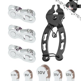 10 Speed Quick Release Link and Pliers Compatible with Shimano and Sram for Bicycle Chain | 3 Pairs for 10 Speed Chains - Bicycle Chain Link | For 6, 7, 8, 9, 10, 11, 12 Speed