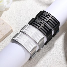 Alissl American Flag Cross Bracelet for Men: Stainless Steel, Christian Bible Verse Bracelets Catholic Jewelry Gifts (Philippians 4:13B Silver), One size fits all, Philippians 4:13B, no gemstone