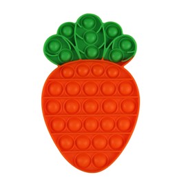 Anboor Pop Fidget Toys, Carrot Push Bubble Fidget Sensory Poppers Toys Stress Relief for Kids Easter Eggs Hunt Autism Eucational Gift Party Favors