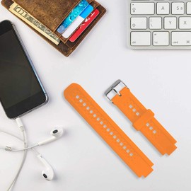 GVFM Bands Compatible with Garmin Forerunner 25, Soft Silicone Replacement Watch Band Strap for Garmin Forerunner 25 GPS Running Watch (SOrange, Small)