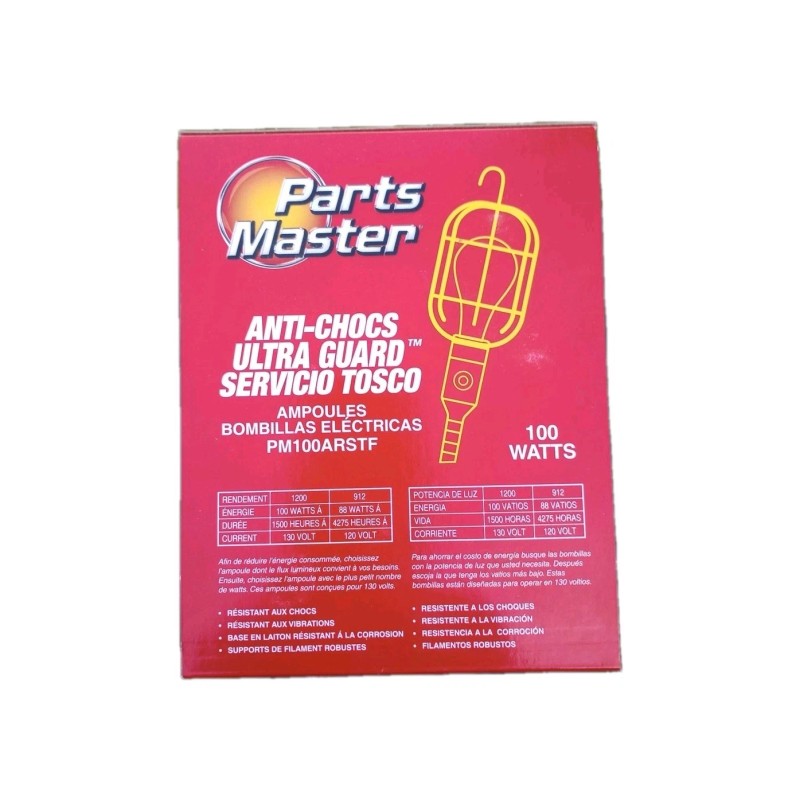 Parts Master 100 Watt Rough Service Bulbs - 4 Pack