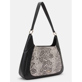 L.CREDI Hobo-Bag Natascha Women's Shoulder Bag Black/White, black-white