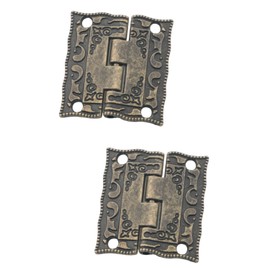 DGHAOP 5PCS Zinc Alloy Vintage Mini Butt Joint Folding Decorative Hinge with Mounting Screws Suitable for Wooden/Gift/Jewellery Box Cabinet DIY Projects