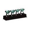 Premier Housewares Napkin Rings, Teal, Set of 4, Chrome Blue,