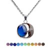 Charm Necklace for Women Mood Necklace Ring Set Heart Pendant