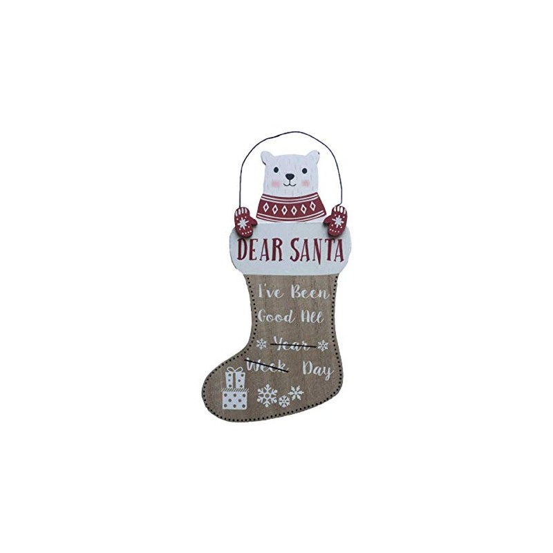 Christmas Stocking Wall Plaque Polar Bear Have A Merry Little