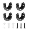 Yosawo 4Pcs Closet Pole Sockets Stainless Steel U-Shaped Flange Rod