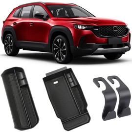 Birbenben 4PCS for Mazda CX50 and CX-50 hybrid Center Console Organizer Tray, Armrest Storage Box for Mazda CX50 CX 50 2025 2024 2023 Prime Insert Secondary Box, Must Have Interior Trim Accessories