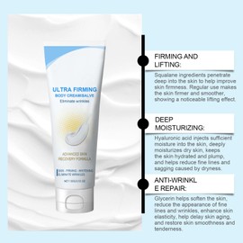 Aufhellende Straffende Körperlotion mit Hyaluronsäure & Vitamin C, Firming Cream, Glatte Geschmeidige Haut, Intensive Feuchtigkeitscreme gegen Hautstraffung, Verbessert Hautelastizität