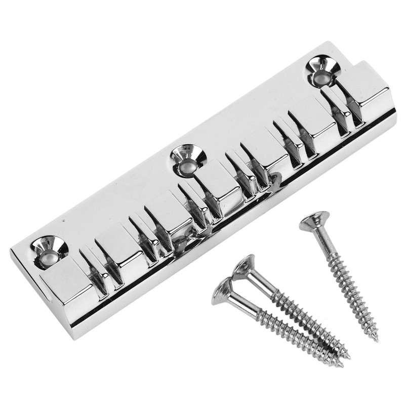 12 String Saddle Tailpiece Metal Chrome Color Saddle Bridge Top