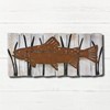 BLACK FOREST DECOR River Trout Metal & Wood Wall Art