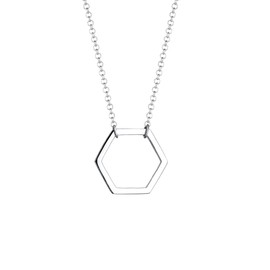 Elli Women's 925 Sterling Silver Xilion Cut Necklace of Length 45cm