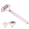 3 in 1 Rose Quartz Face Roller Massager Germanium Facial