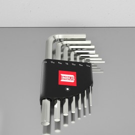 INBUS® 70389 Imperial Hex Key Set 7pcs 1/16-1/4" Inch Extra Short | Made in Germany| Wrench Set | 1/16 | 5/64 | 3/32 | 1/8 | 5/32 | 3/16 | 1/4 | Short Version