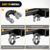 Nilight Safety Chain Connector Link, 1/2In Tow Hitch Hammerlock Coupling