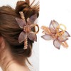 CAKURE Flower Claw Clip Sparkly Hair Claw Clip Fancy Hair