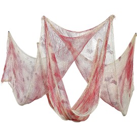 SHATCHI 2Pcs Blood Stained Tablecloth - Gauze-Printed Design for Spine-Tingling Scene - Parties Decor - Durable Fabric Indoor Outdoor Use - 152cm x 213cm - Embrace the Spirit of the Season