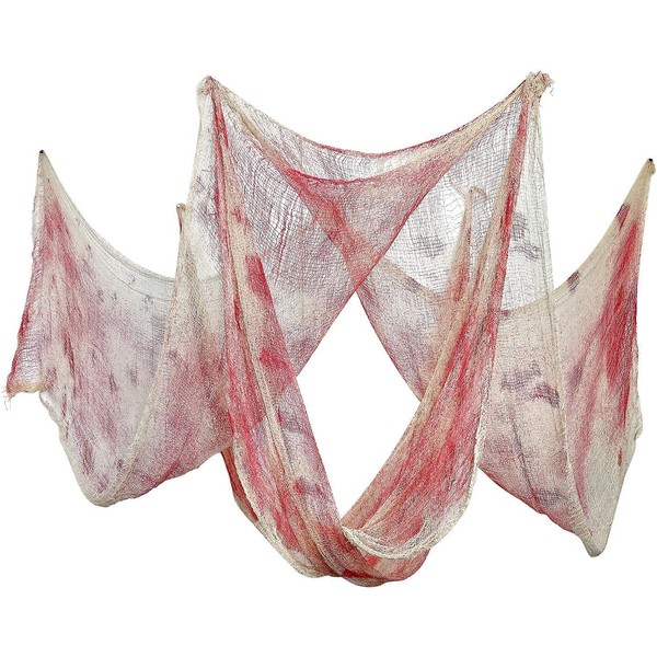 SHATCHI 2Pcs Blood Stained Tablecloth - Gauze-Printed Design for Spine-Tingling