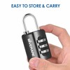 GIVERARE 4 Pack Combination Lock, 3-Digit Padlock Keyless, Resettable Luggage
