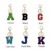 Purple Green Dark Blue Letter A-Z Keychain for Women Men