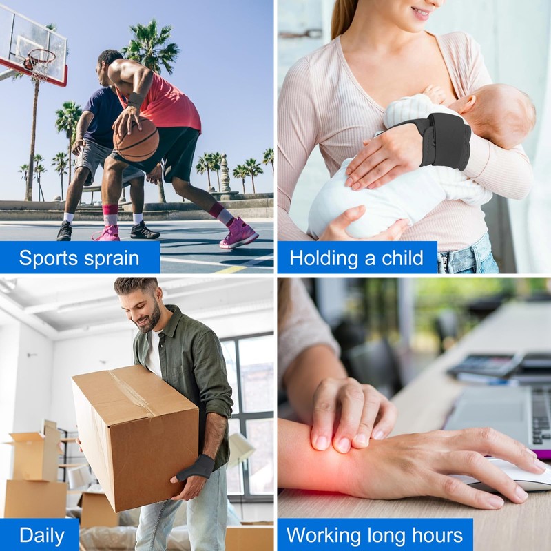 ZAHRVIA Ergonomic Thumb Splint Right & Left, Breathable and Soft