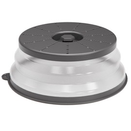 WVM Microwave Splatter CoverWVM Microwave Splatter Cover Vented for Food with Hook Hole, Splatter Guard & Colander Kitchen Gadget for Food, Meal Prep, Dark Grey