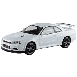 Aoshima Bunka Kyozai (AOSHIMA) 1/32 Raku Plastic Snap Kit No. 12-WH Nissan R34 Skyline GT-R White Color Coded Plastic Model (Automotive)